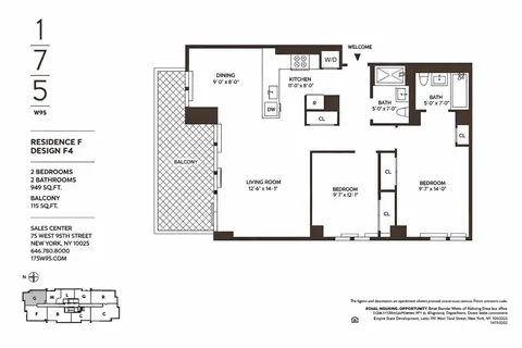 $1,540,000 | 175 West 95th Street, Unit 19F | Upper West Side