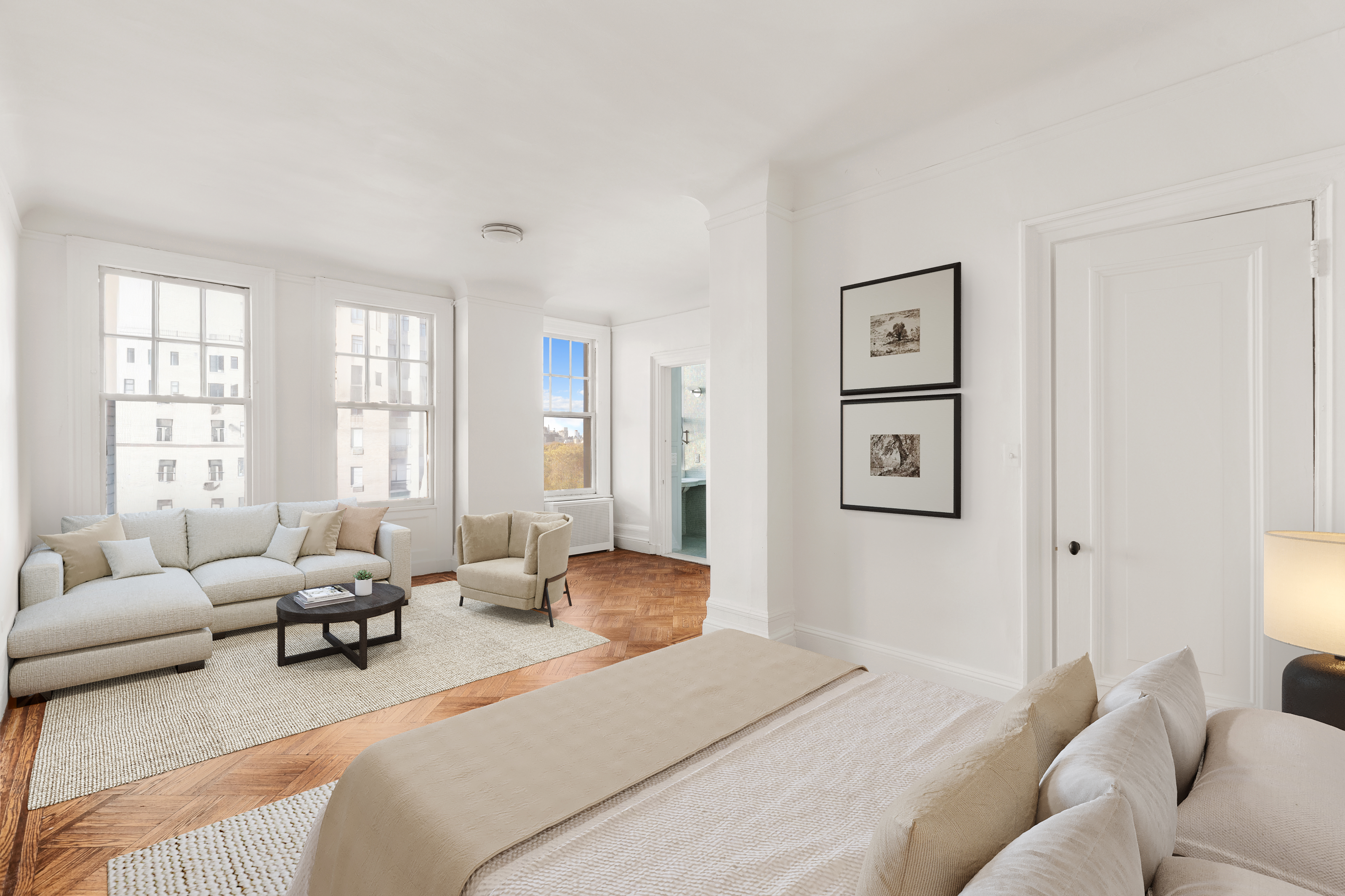 50 Central Park West, Unit 8BB Manhattan, NY 10023 - Photo 11 of 28 a bedroom with furniture and windows