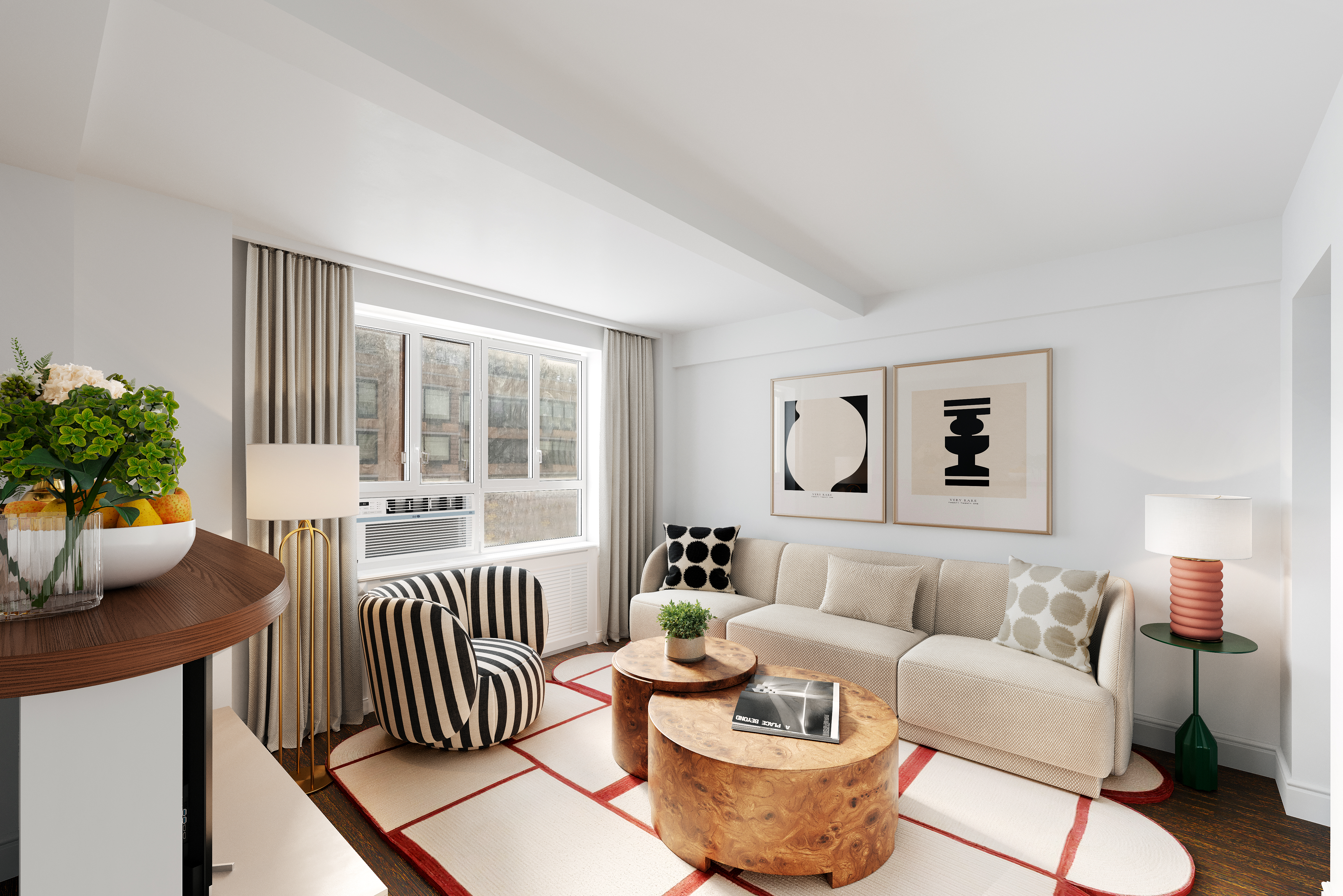 200 West 20th Street, Unit 905 Manhattan, NY 10011 - Photo 11 of 17 a living room with furniture and a large window