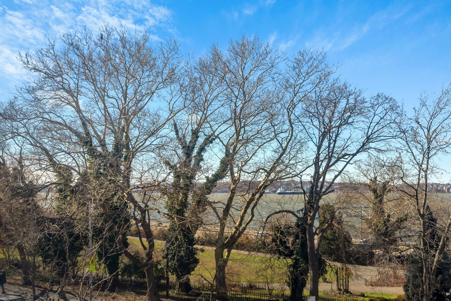 7001 Shore Road, Unit 2 Brooklyn, NY 11209 - Photo 13 of 17 a backyard of a house with large trees and outdoor seating