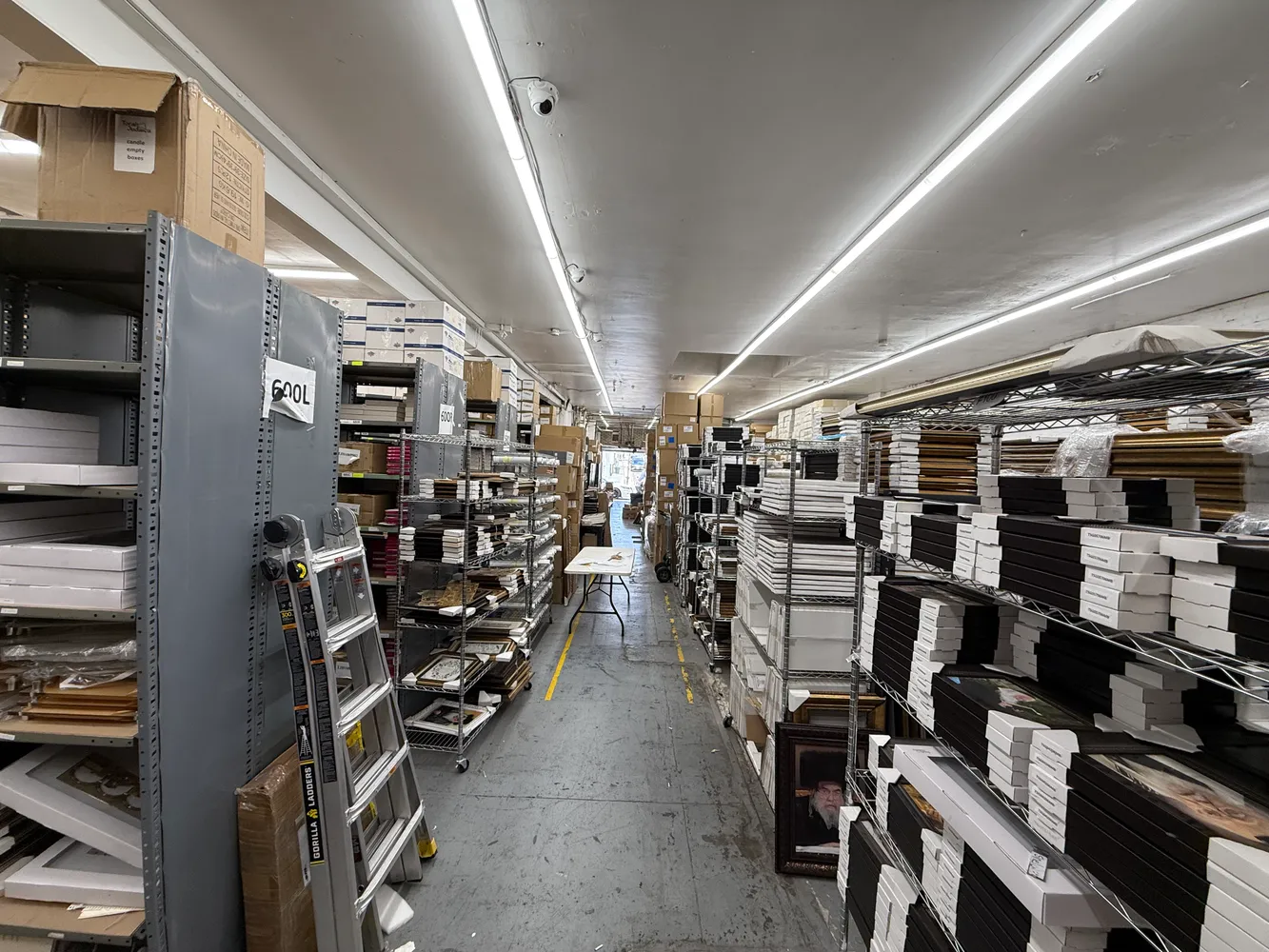 a view of a storage room