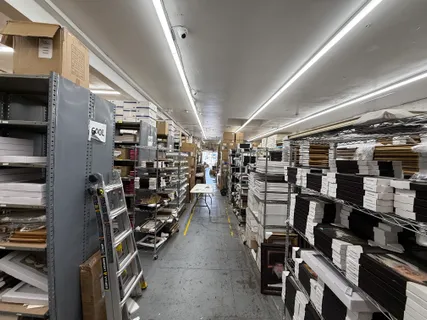 a view of a storage room