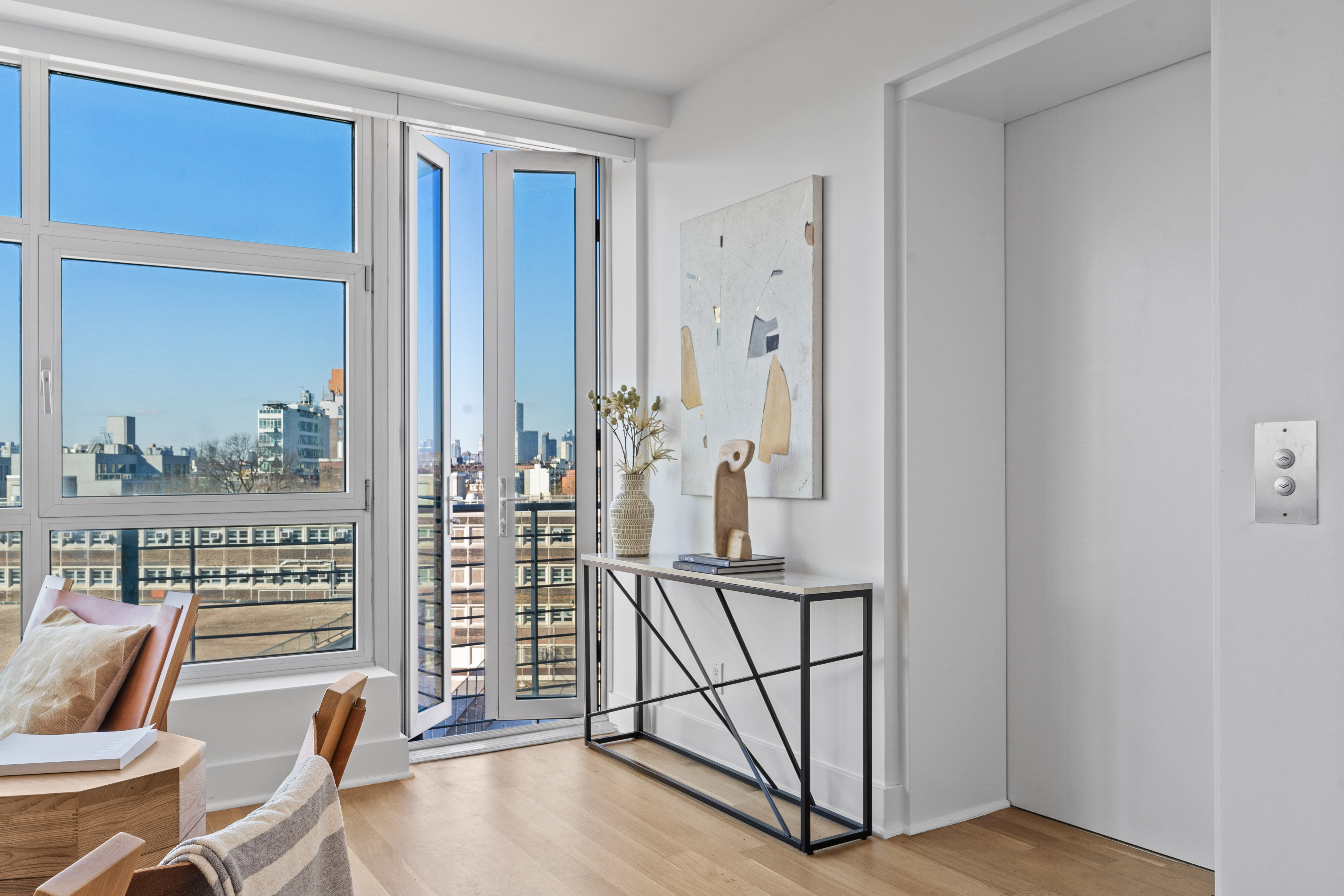 460 Manhattan Avenue, Unit PHB Brooklyn, NY 11222 - Photo 4 of 16 a view of a balcony with furniture