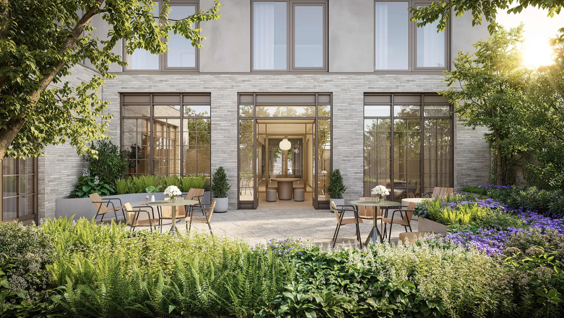 300 East 50th Street, Unit 18A Manhattan, NY 10022 - Photo 25 of 27 a view of a chair and tables in the patio in front of house