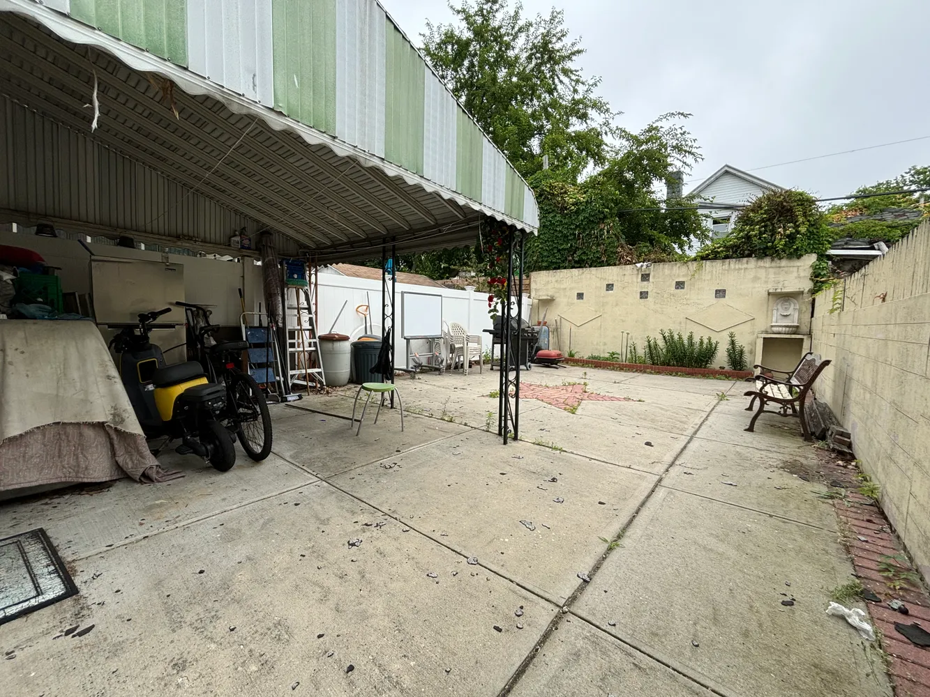 a view of a storage room