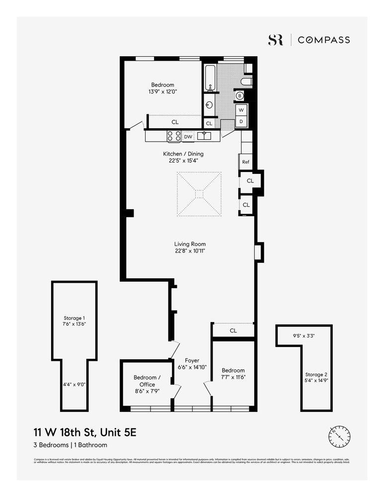 $1,761,000 | 11 West 18th Street, Unit 5E | Flatiron