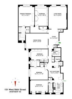 $3,875,000 | 151 West 86th Street, Unit 4D | Upper West Side