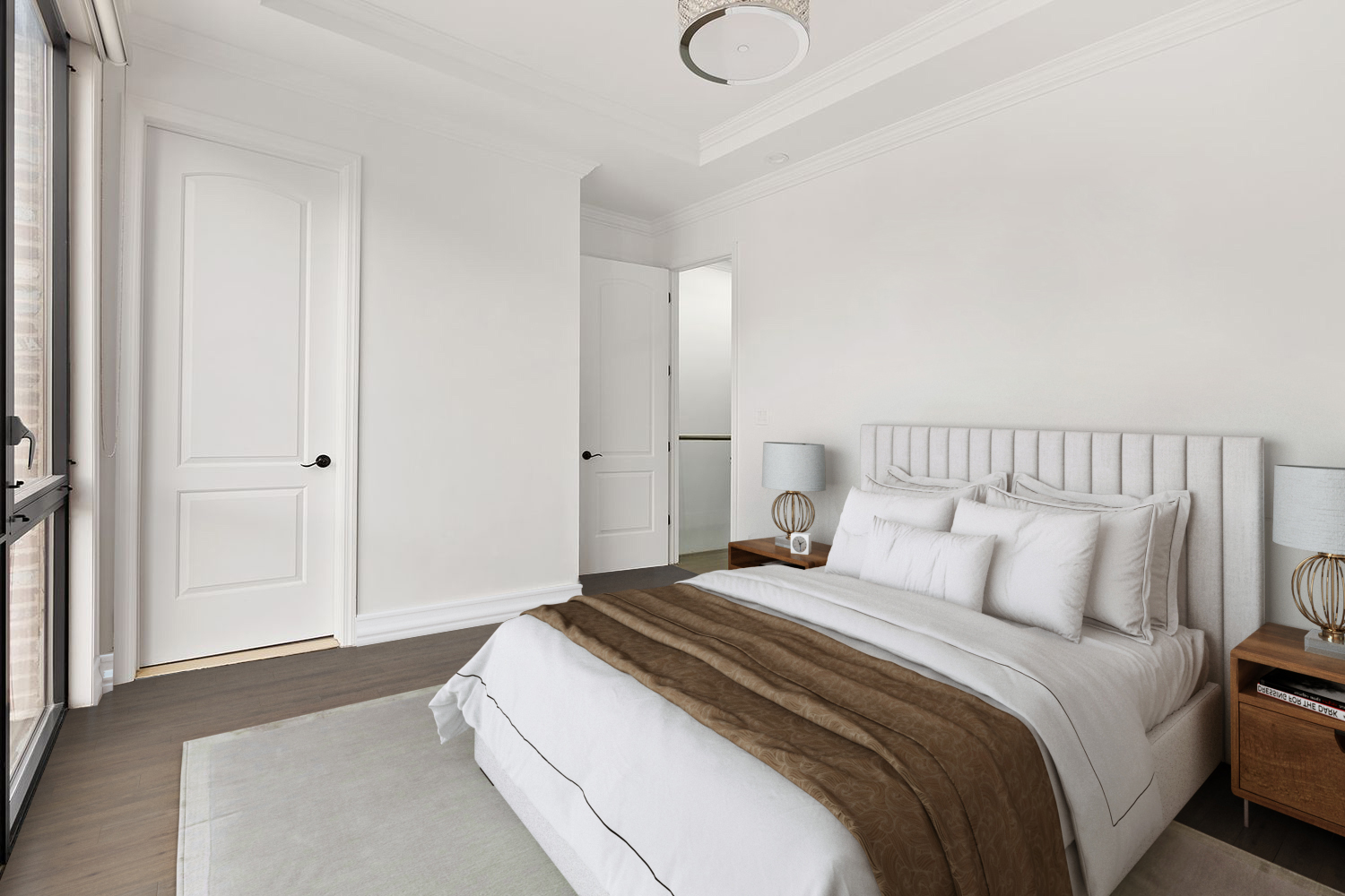 456 Decatur Street, Unit 1 Brooklyn, NY 11233 - Photo 3 of 6 a bedroom with a bed and closet