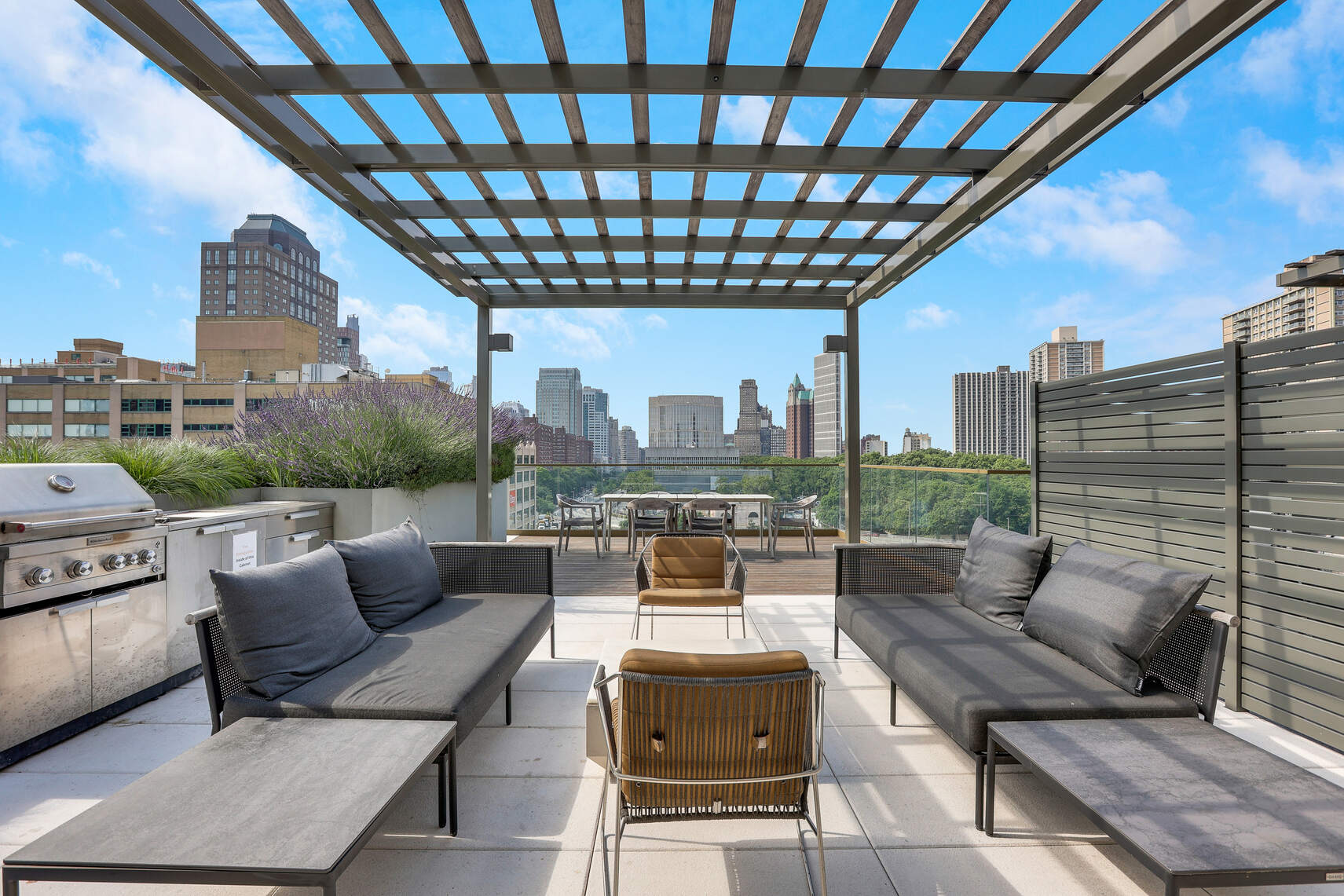 98 Front Street, Unit 9A Brooklyn, NY 11201 - Photo 11 of 31 a roof deck with couches and potted plants