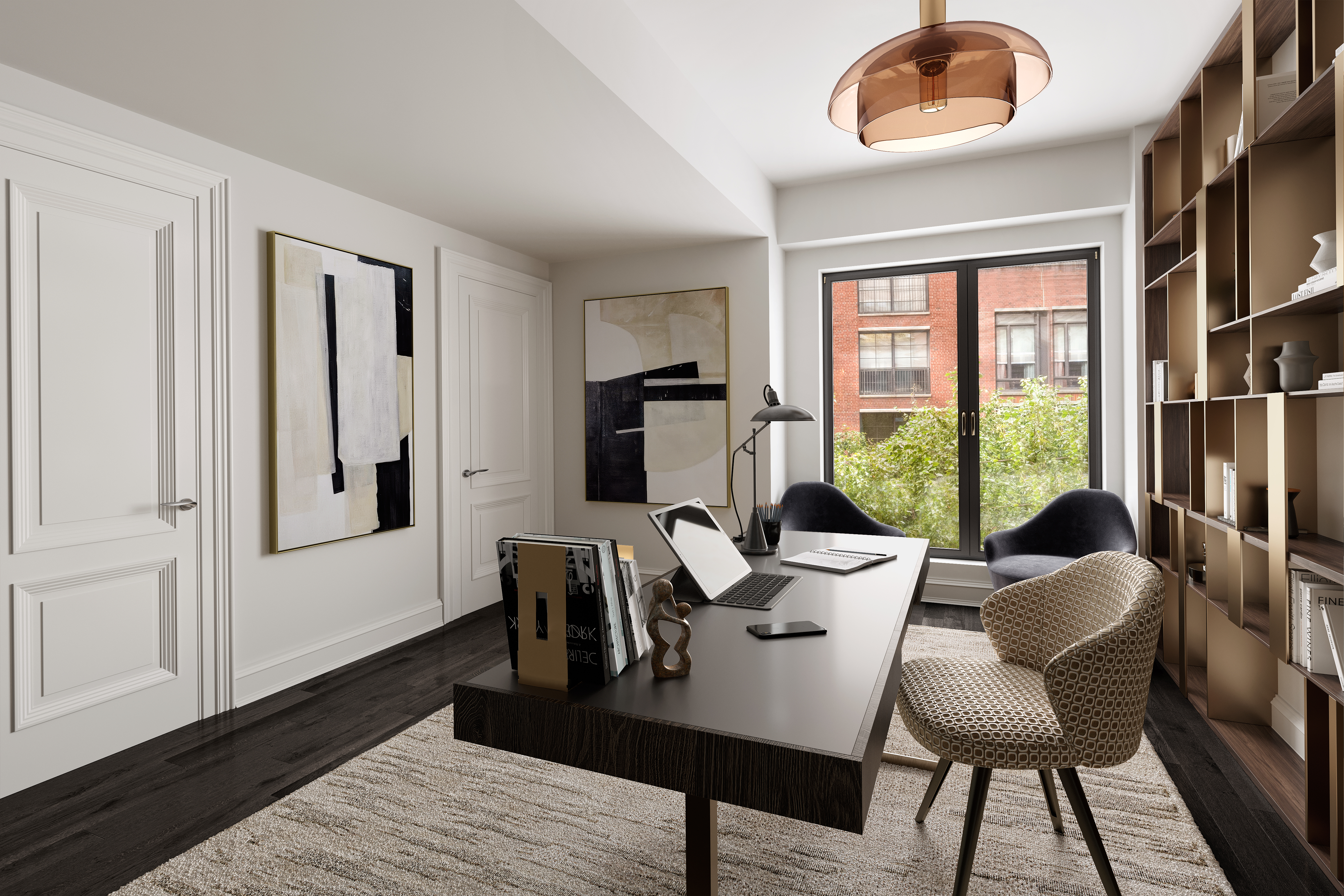 150 West 12th Street, Unit 3WEST Manhattan, NY 10011 - Photo 12 of 39 a view of a dining room with furniture window and wooden floor