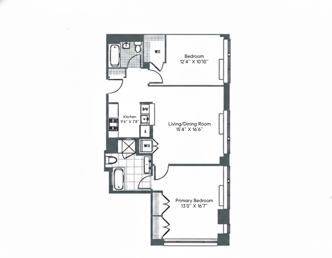 87 Smith Street, Unit 8B Brooklyn, NY 11201 - Photo 8 of 8 a picture of a floor plan