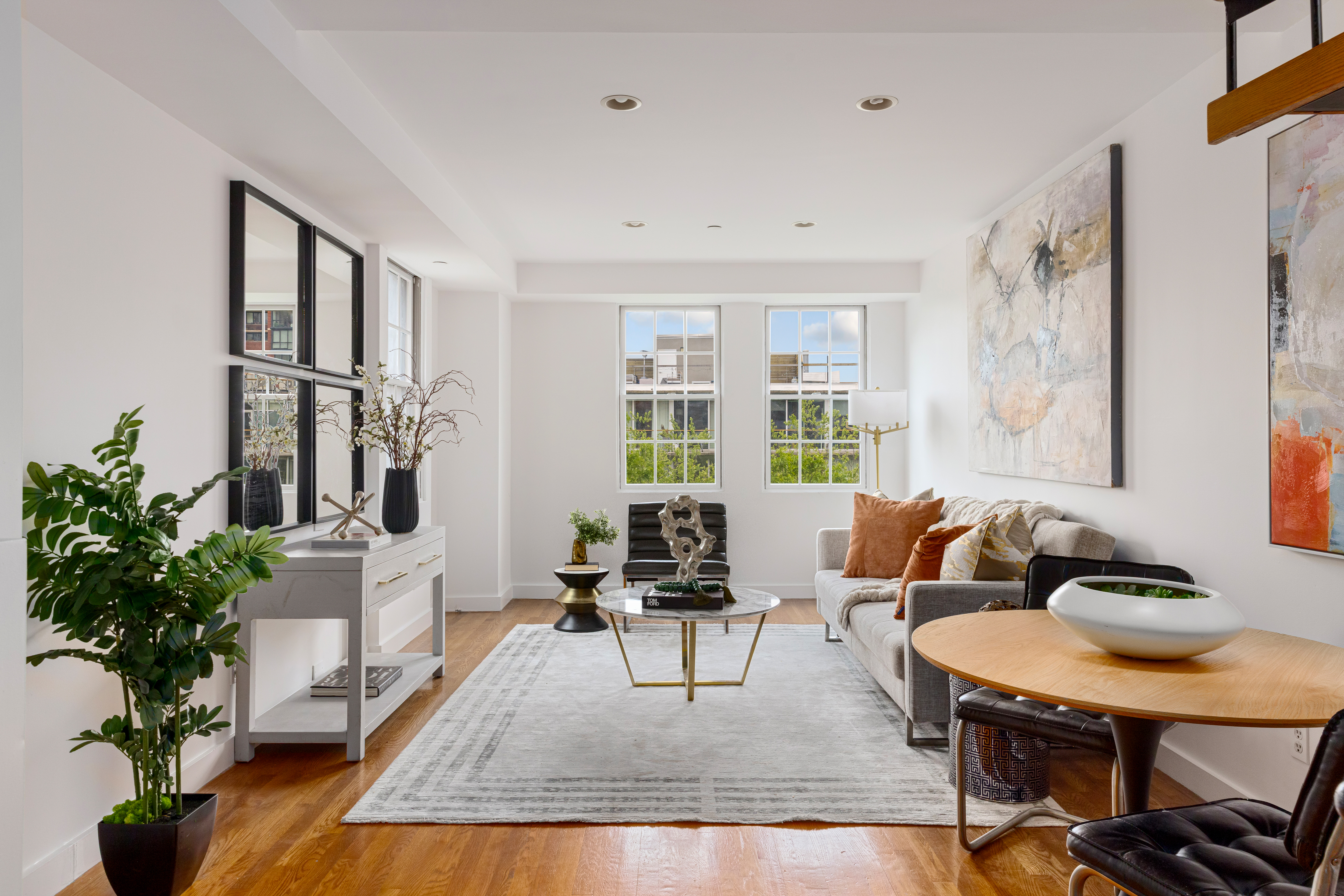 569 Carroll Street, Unit 9 Brooklyn, NY 11215 - Photo 2 of 15 a living room with furniture and a potted plant