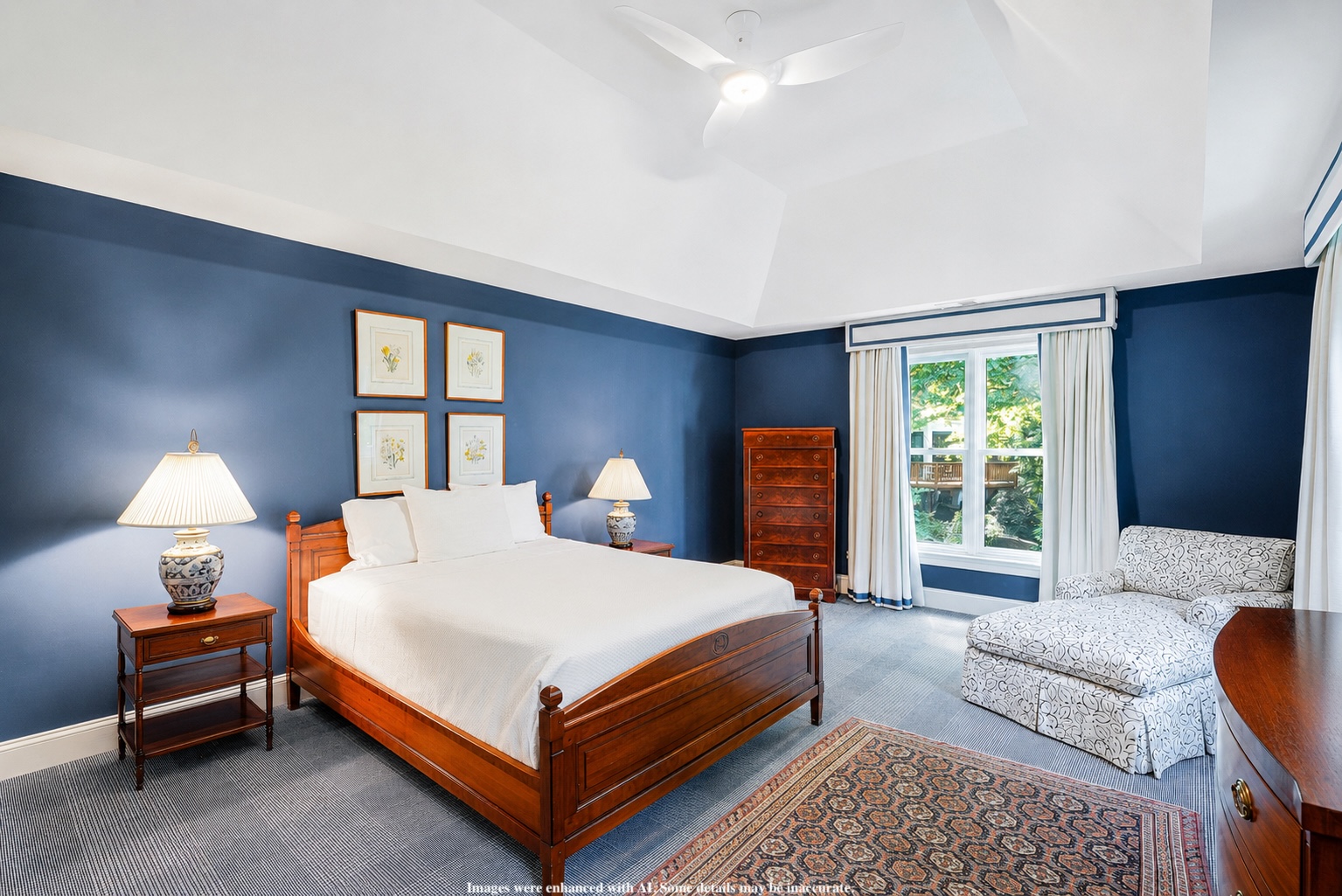 4753 Reservoir Road Northwest Washington, DC 20007 - Photo 20 of 51 a bedroom with a large bed a lamp and a window