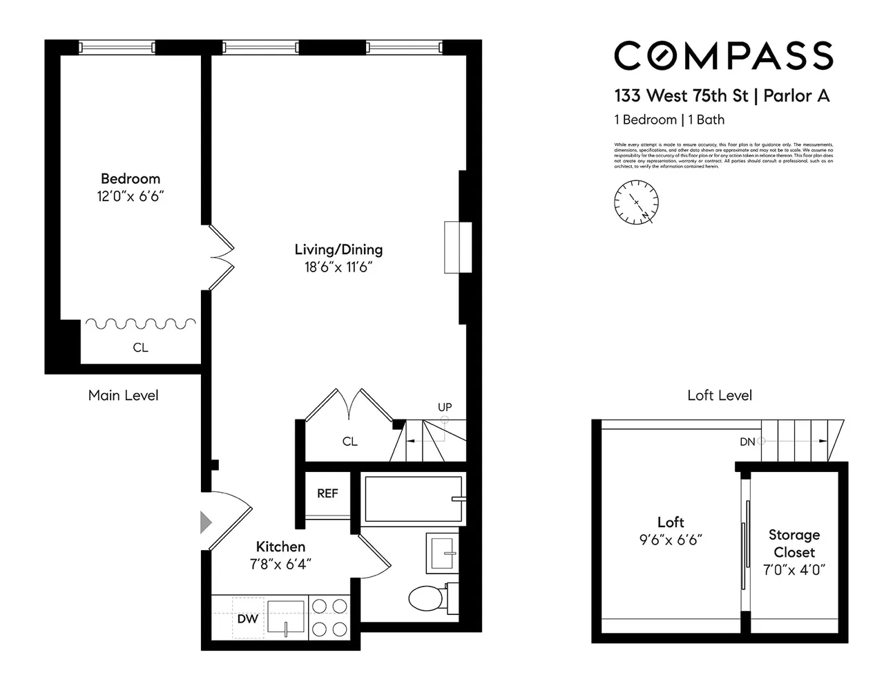 $847,000 | 133 West 75th Street, Unit PARLOUR A | Upper West Side