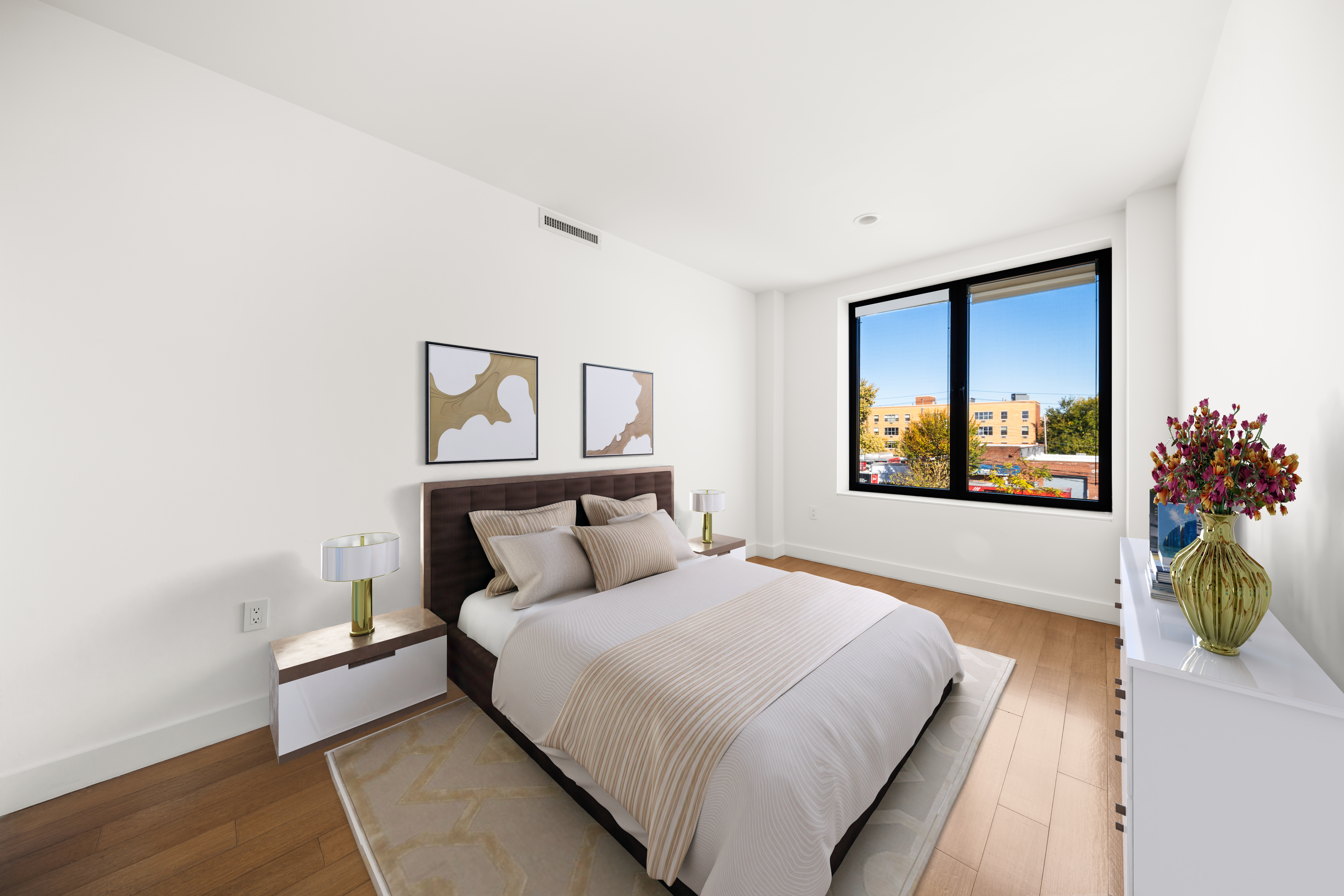 162 Beard Street Brooklyn, NY 11231 - Photo 6 of 20 a bedroom with a bed and a painting on the wall