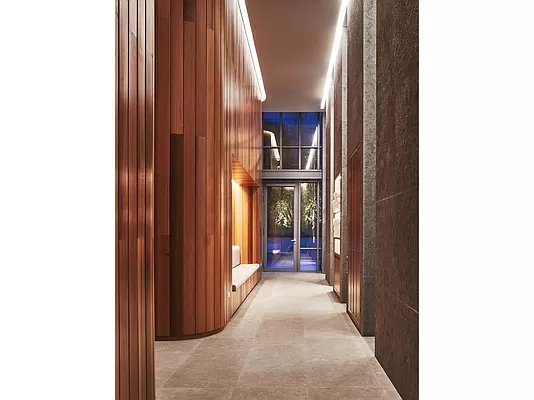 565 Broome Street, Unit N6J Manhattan, NY 10013 - Photo 23 of 27 a view of a hallway with wooden floor