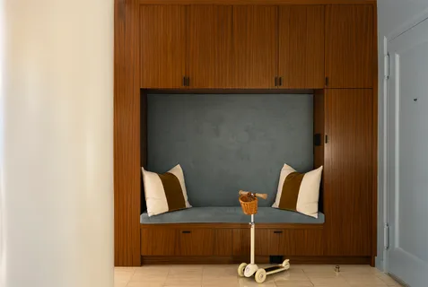 a view of chair and table