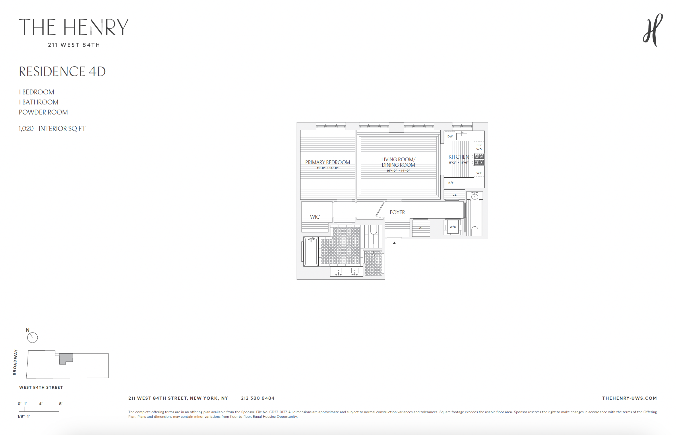 211 West 84th Street, Unit 4D Manhattan, NY 10024 - Photo 28 of 28 a picture of a floor plan