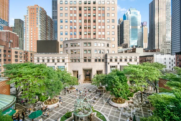 a large building with a outdoor space