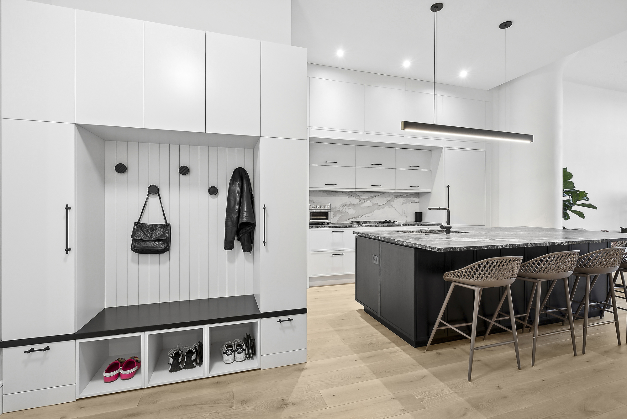 360 Furman Street, Unit 507/508 Brooklyn, NY 11201 - Photo 6 of 43 a kitchen with stainless steel appliances granite countertop a sink a stove and a refrigerator