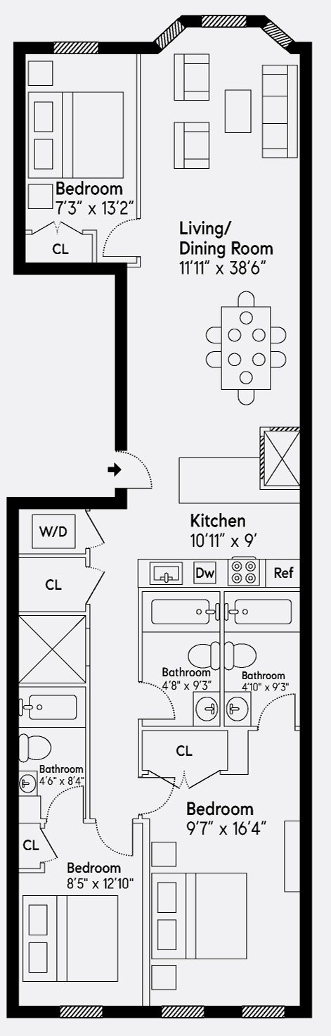 866 Bushwick Avenue, Unit 2 Brooklyn, NY 11221 - Photo 12 of 12 a picture of a bathroom with a window