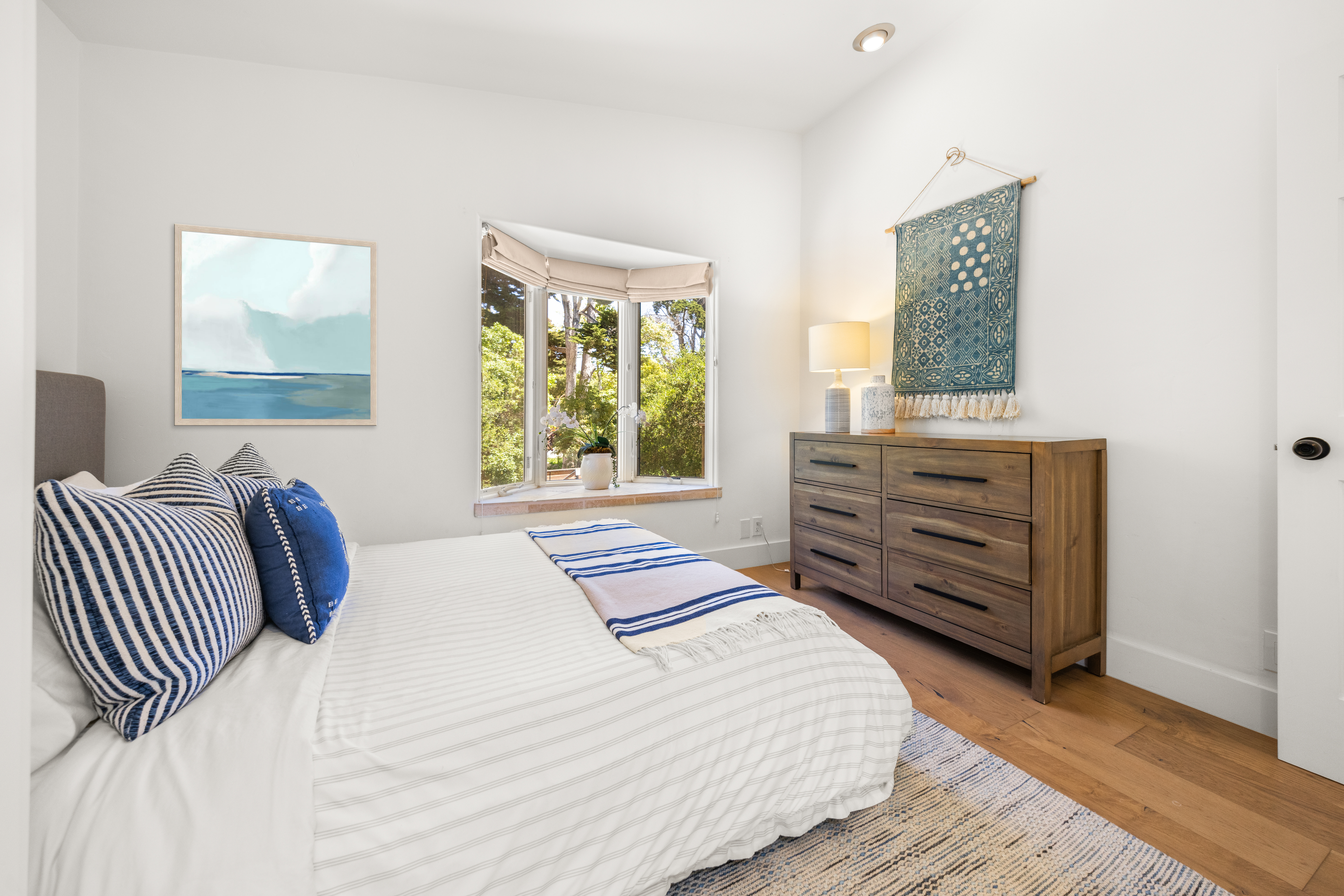 161 Loureyro Road Montecito, CA 93108 - Photo 19 of 52 a bedroom with a bed and a window