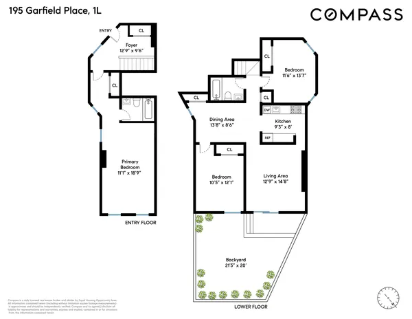 $1,375,000 | 195 Garfield Place, Unit 1L | Park Slope