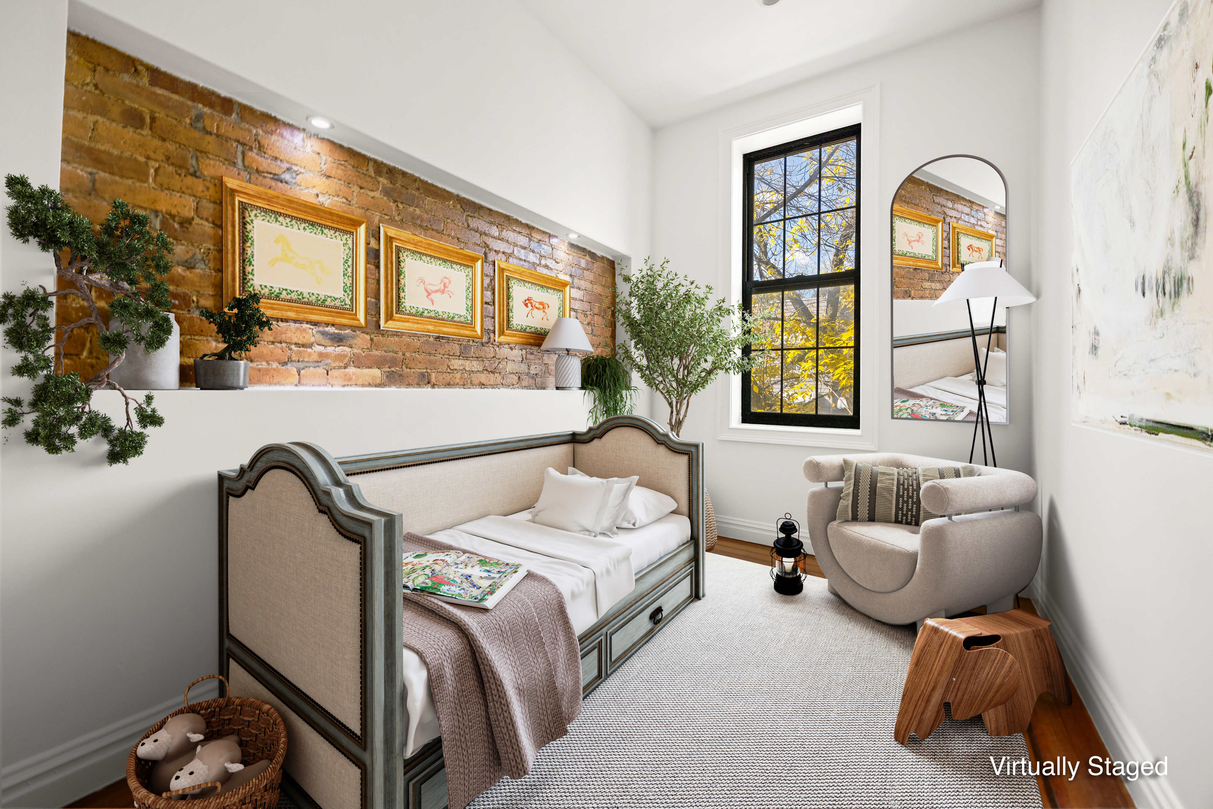 78 Pilling Street Brooklyn, NY 11207 - Photo 13 of 15 a bedroom with a bed and a large window