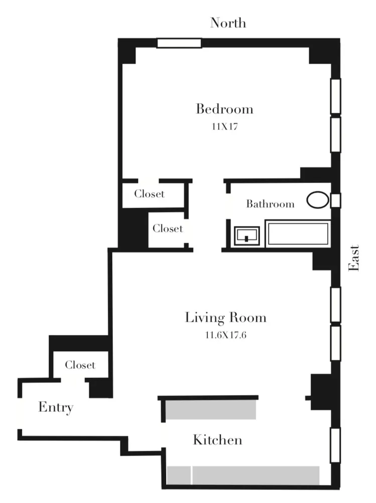 $4,200 | 433 West 34th Street, Unit 5J | Hudson Yards