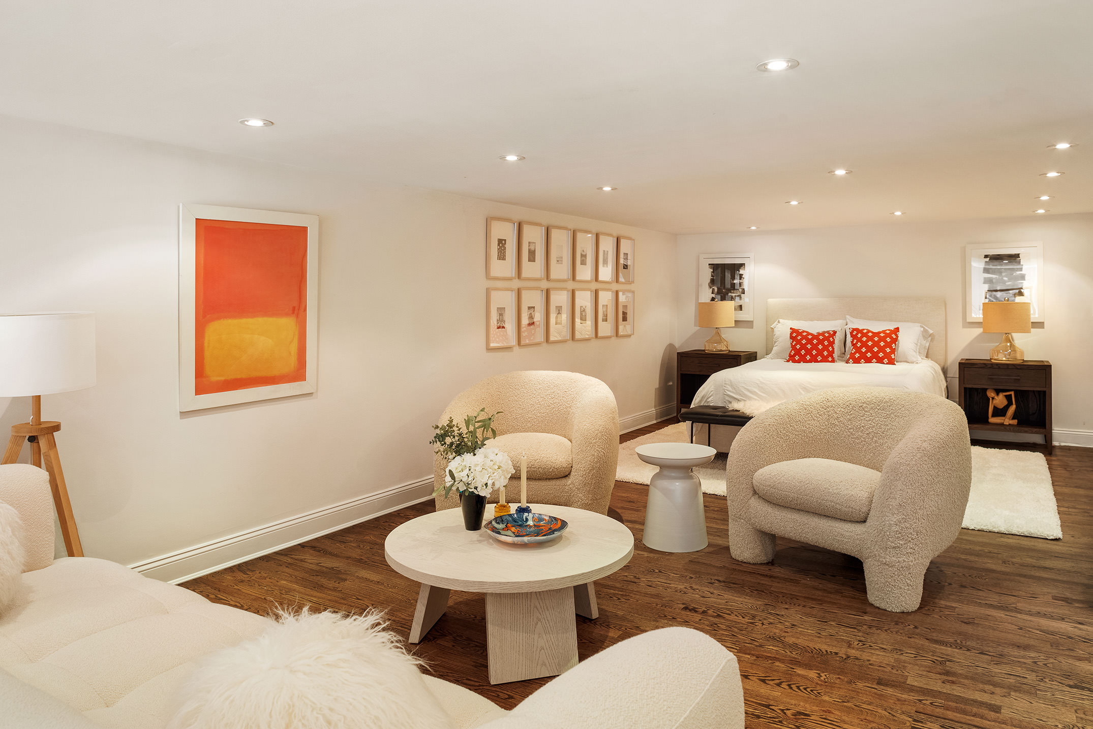 250 Mercer Street, Unit C302 Manhattan, NY 10012 - Photo 11 of 24 a living room with furniture and wooden floor