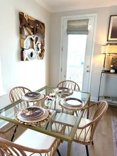 a table and chairs in a dining room