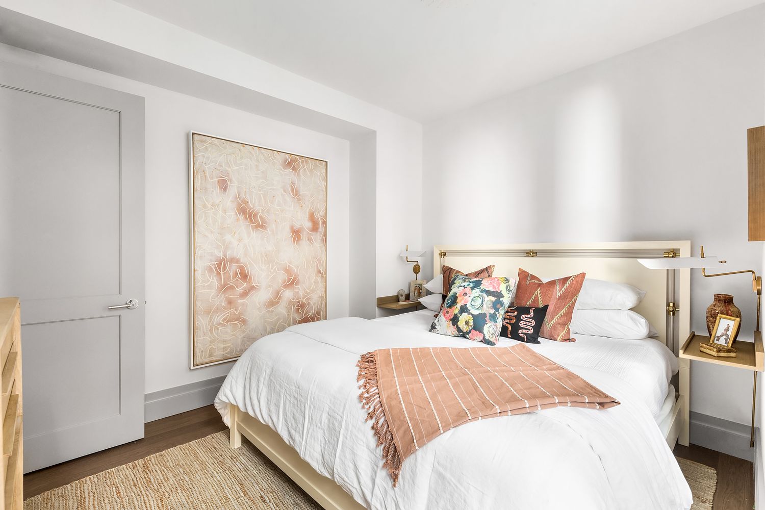 76 Schermerhorn Street, Unit 8E Brooklyn, NY 11201 - Photo 6 of 8 a bedroom with bed and wooden floor
