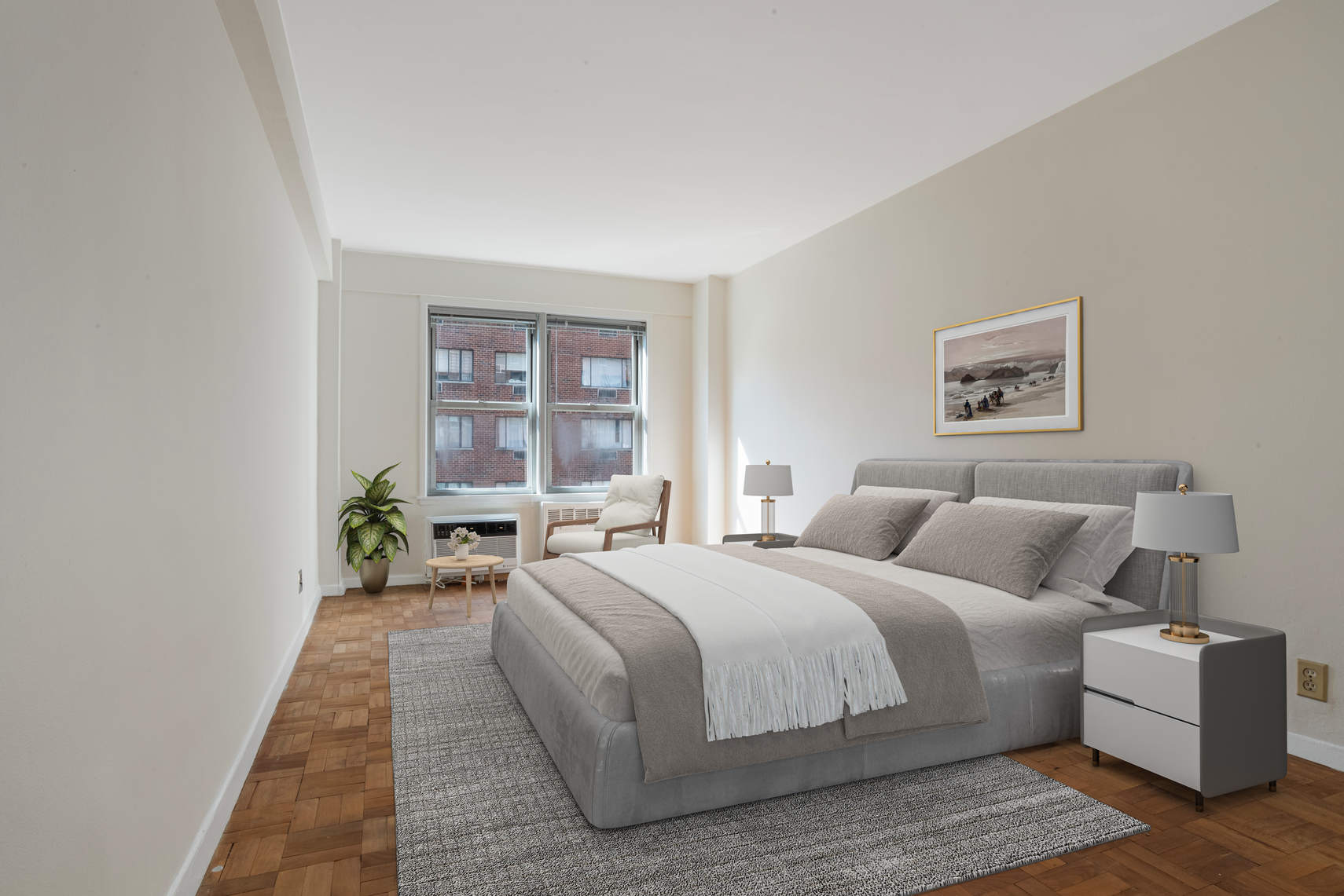 515 East 85th Street, Unit 8C Manhattan, NY 10028 - Photo 5 of 10 a spacious bedroom with a large bed and a couch