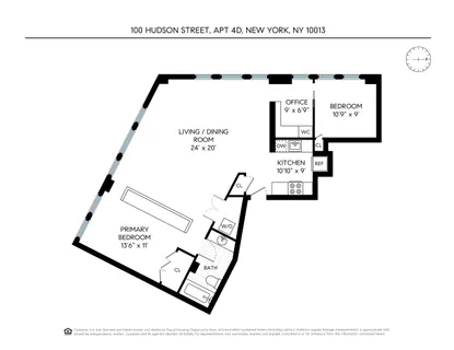 $2,195,000 | 100 Hudson Street, Unit 4D | TriBeCa