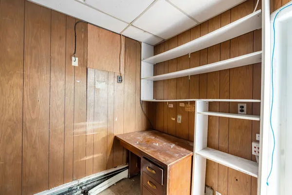 a view of room with an oven