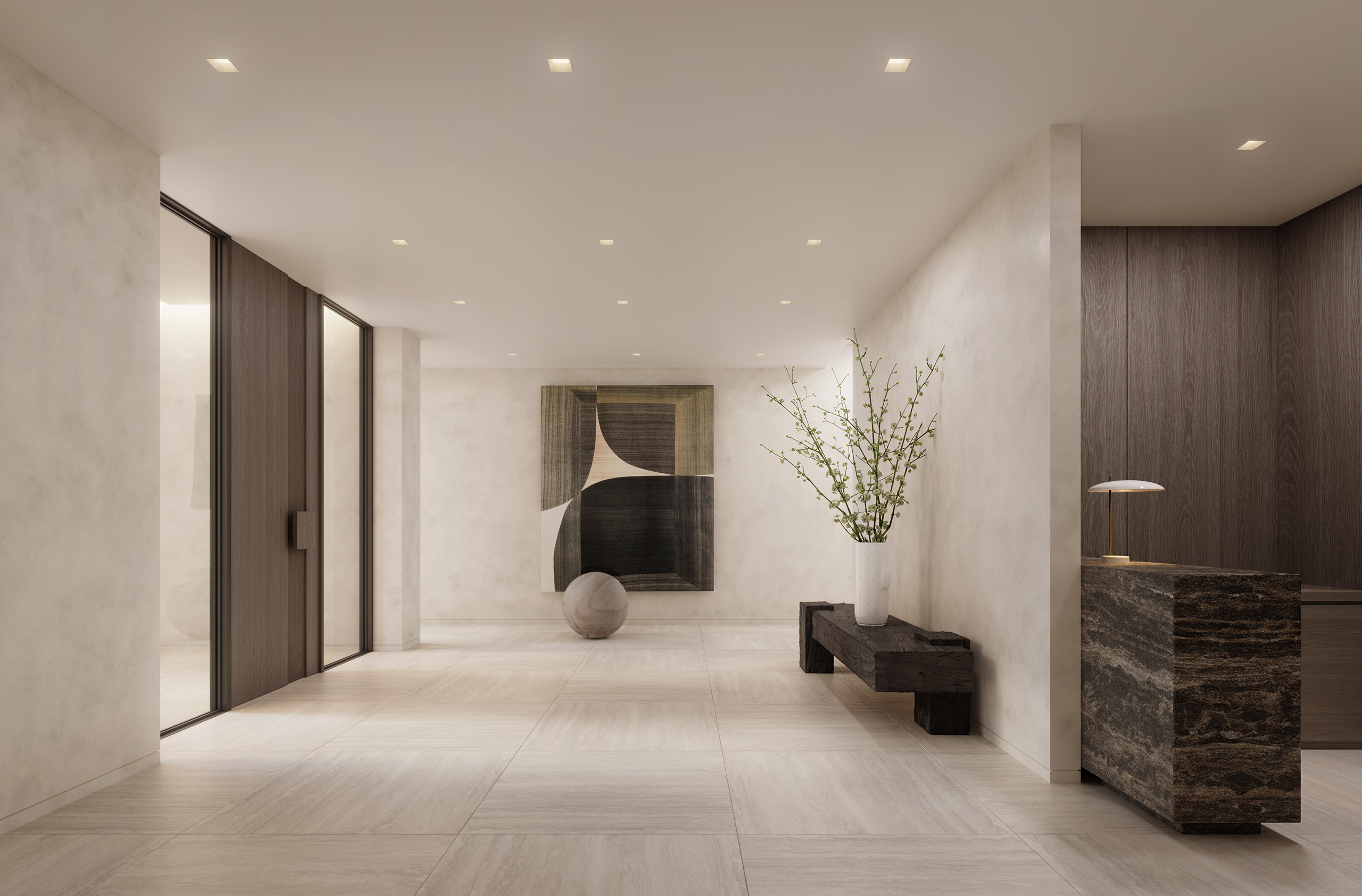 66 Clinton Street, Unit 4B Manhattan, NY 10002 - Photo 16 of 18 a large bedroom with bed and a potted plant