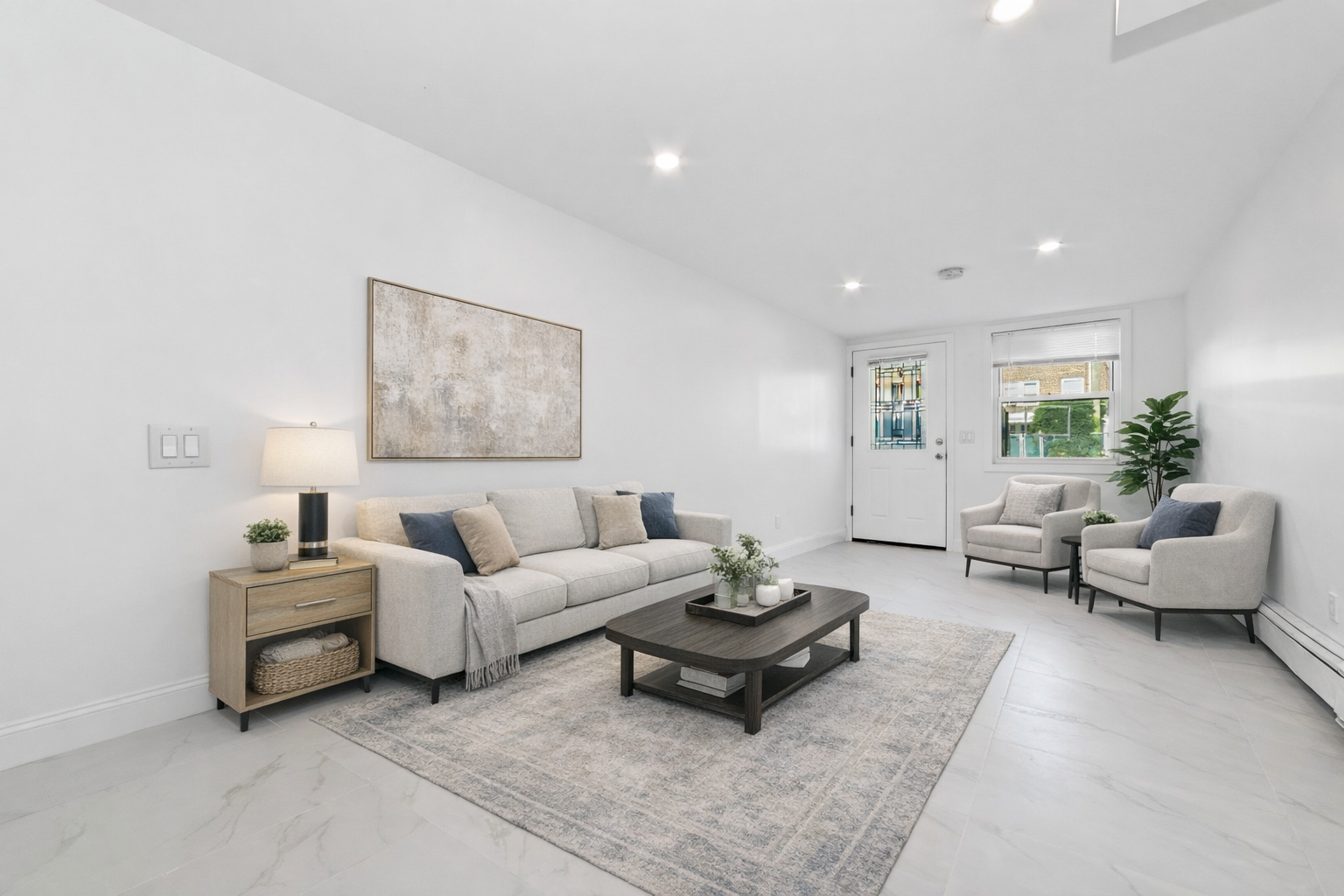 24-41 82nd Street Queens, NY 11370 - Photo 10 of 15 a living room with furniture and a potted plant