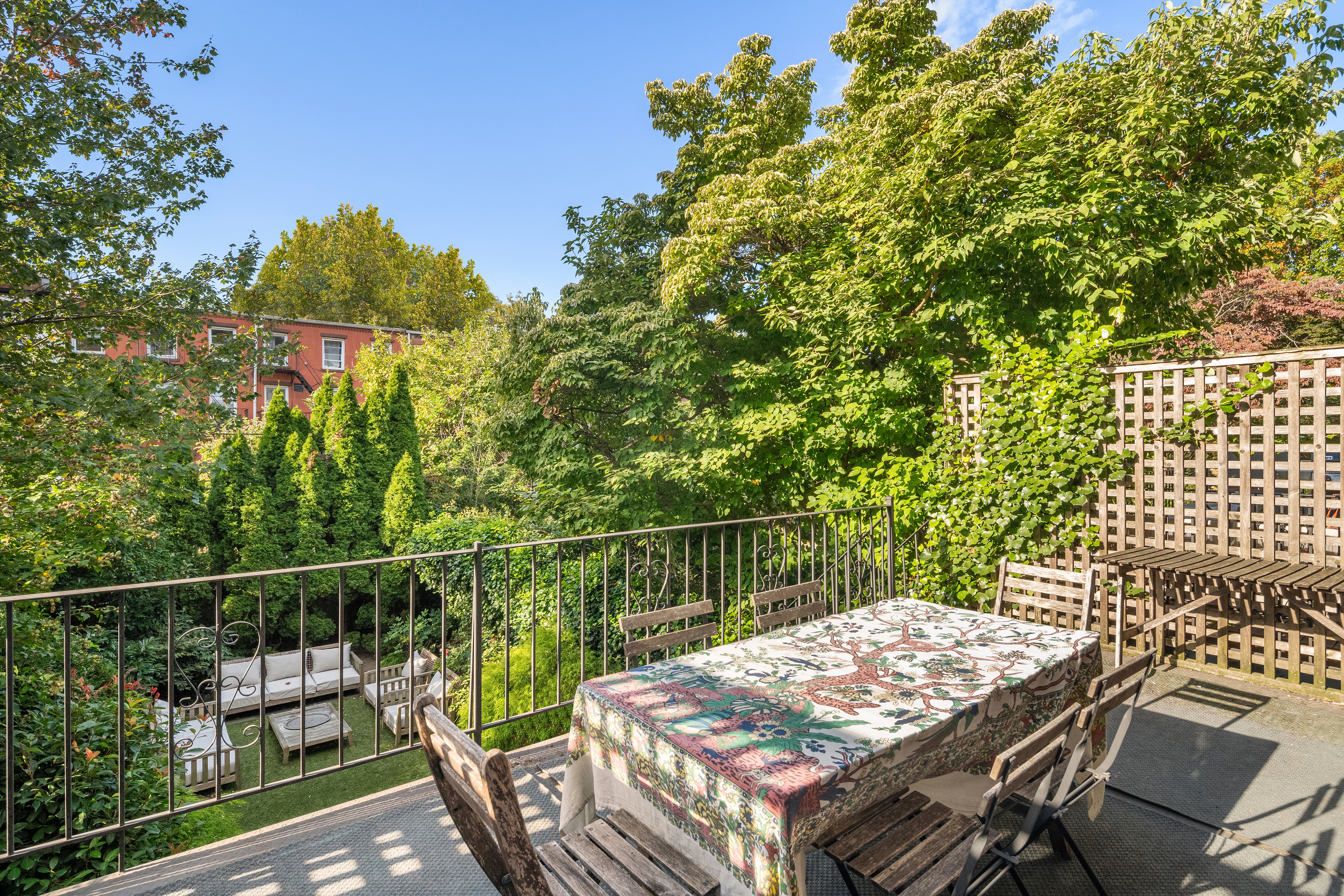 168 Bergen Street Brooklyn, NY 11217 - Photo 8 of 25 a view of a balcony with two chairs
