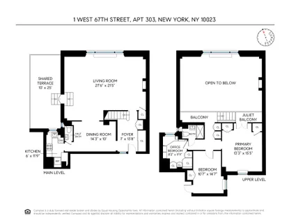 $2,305,000 | 1 West 67th Street, Unit 303-304 | Upper West Side