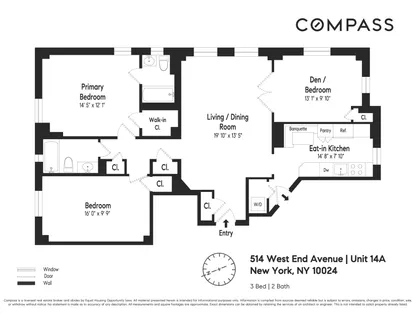 $1,595,000 | 514 West End Avenue, Unit 14A | Upper West Side