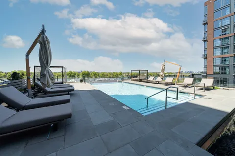 a view of a terrace with sitting area
