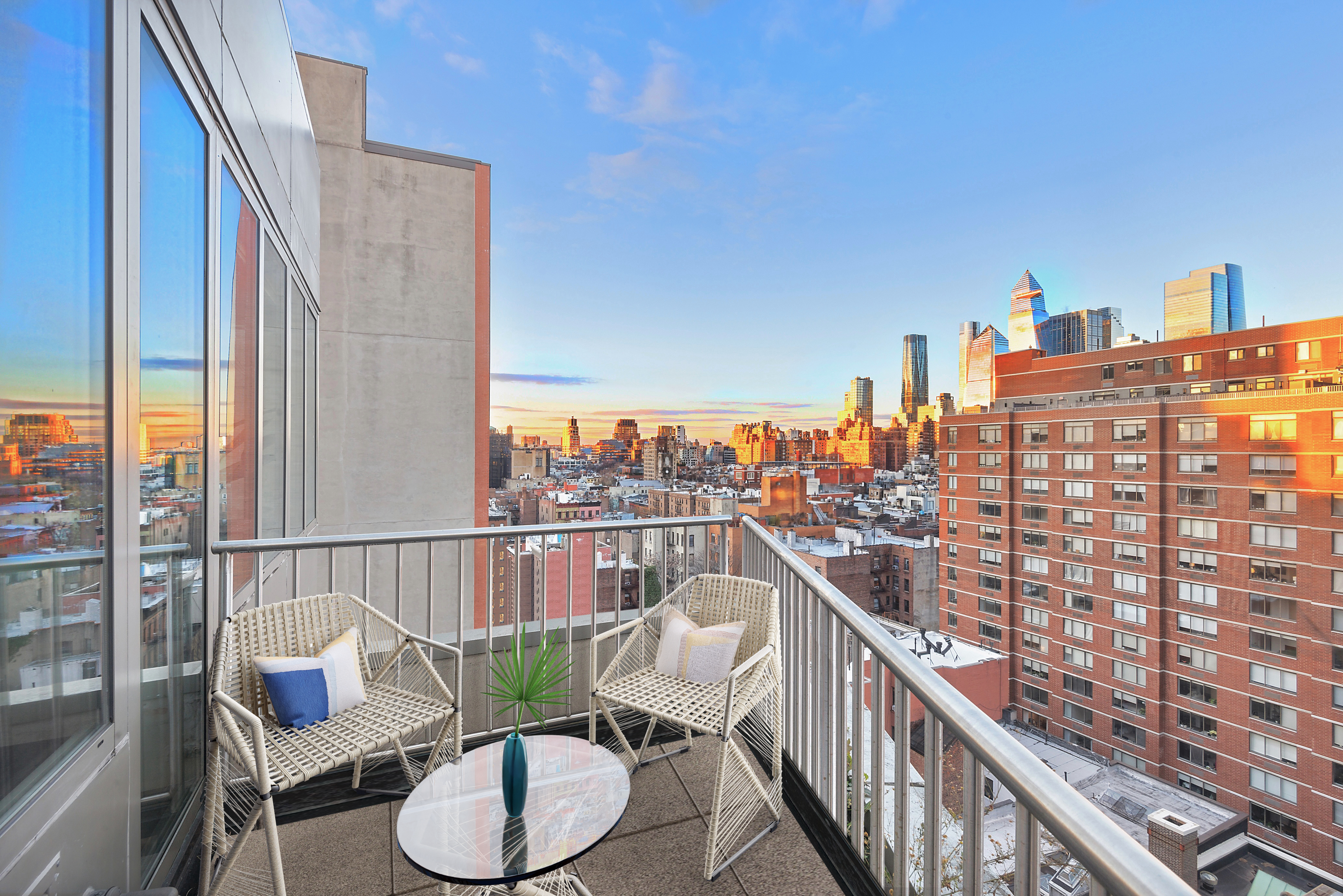 224 West 18th Street, Unit PHA Manhattan, NY 10011 - Photo 9 of 24 a view of a balcony with wooden floor