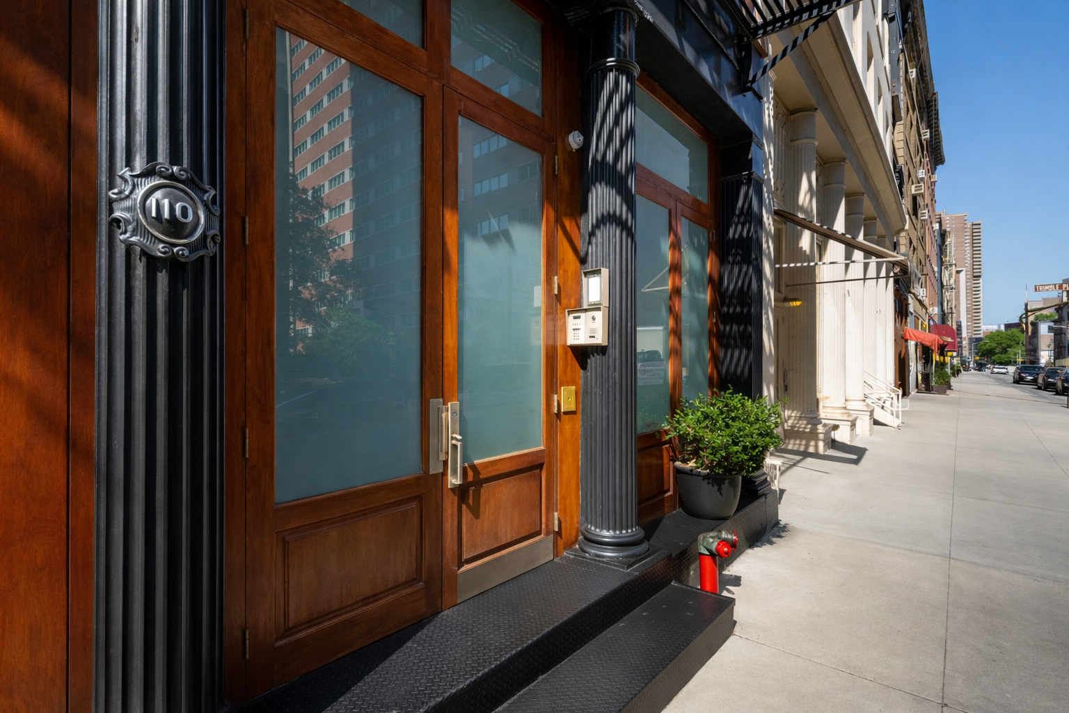 110 Duane Street, Unit 3F Manhattan, NY 10007 - Photo 12 of 14 a view of a street with potted plants