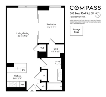 $908,000 | 303 East 33rd Street, Unit 6D | Kips Bay