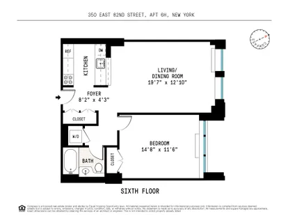 $915,000 | 350 East 82nd Street, Unit 6H | Upper East Side