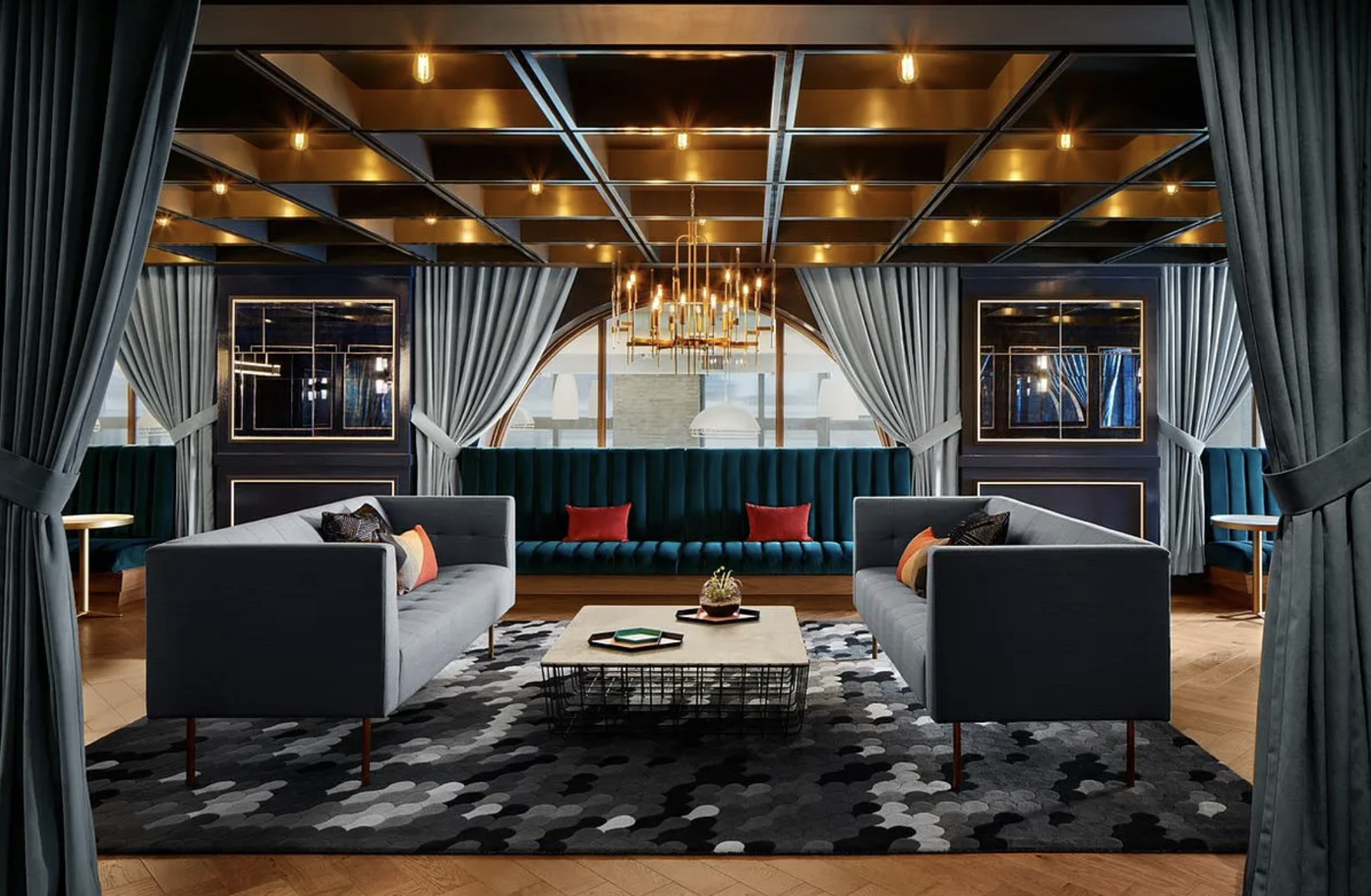 21 India Street, Unit 2101 Brooklyn, NY 11222 - Photo 17 of 22 a living room with fireplace furniture and a fireplace