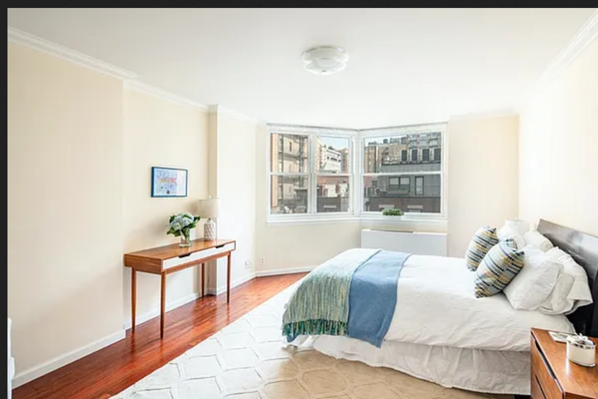 255 West 85th Street, Unit 7A Manhattan, NY 10024 - Photo 6 of 7 a bedroom with a bed and wooden floor