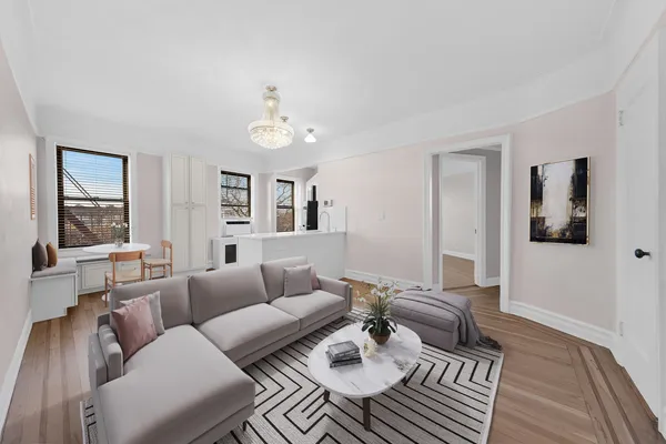 a living room with furniture or couch and a window