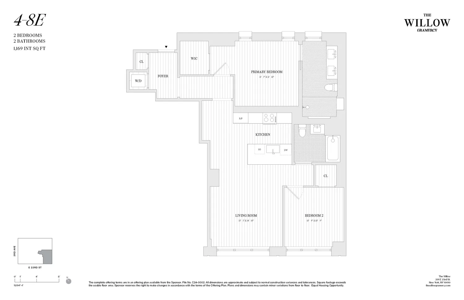 $2,120,000 | 201 East 23rd Street, Unit 5E | Gramercy