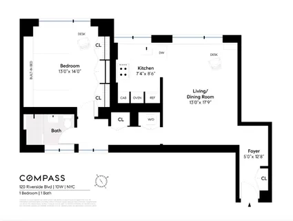 $1,299,000 | 120 Riverside Boulevard, Unit 10W | Upper West Side